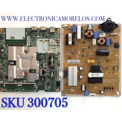 KIT DE TARJETAS PARA TV LG / MAIN EBU66055402 / EAX69083603(1.0) / FUENTE EAY65170101 / EAX68304101(1.7) / PANEL NC430DQG-ABHX1 / MODELO 43UN7300PUF / 43UN7300PUF.BUSFLJM